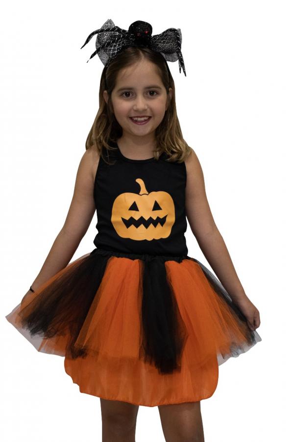 Fantasia Bruxa Infantil Halloween vestido e chapéu 2 cores a pronta entrega