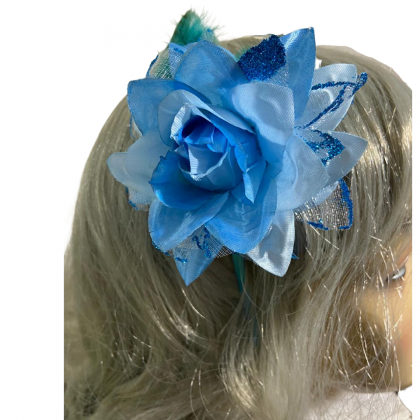 C3863 - TIARA FLOR ESPECIAL COLOR BRANCA - AMARELA - PINK -  AZUL - VERMELHA - PRETO - VERDE E ROSA  CORES SORTIDAS
