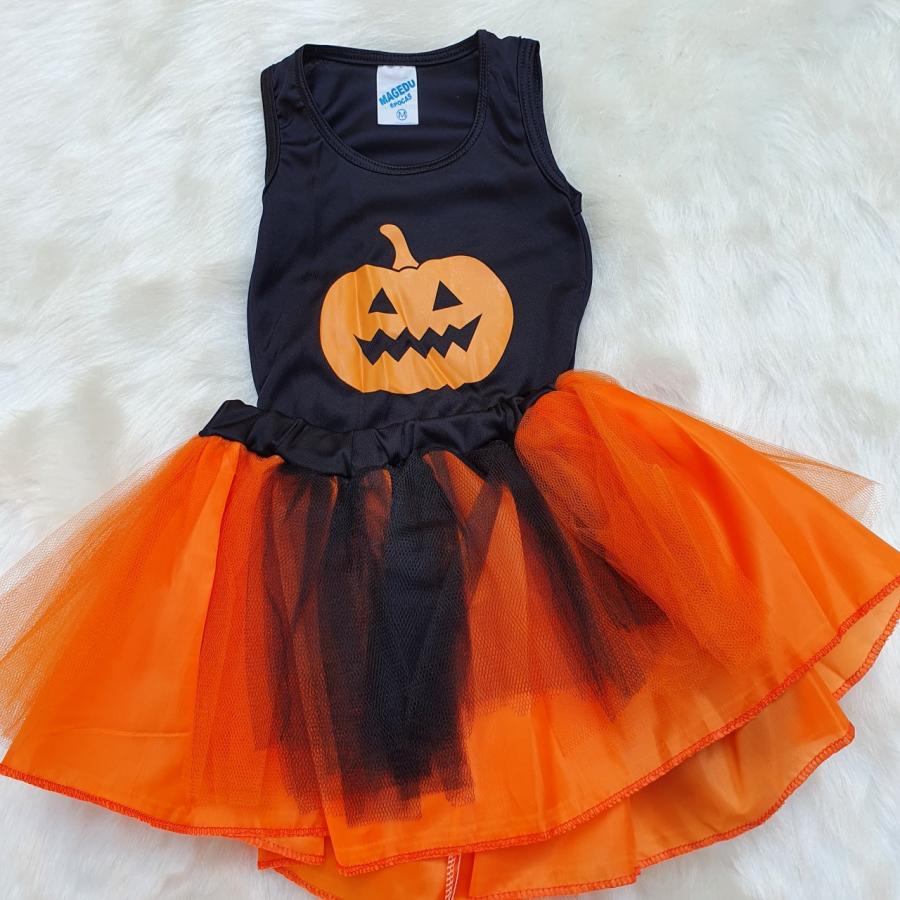 Fantasia Halloween Body Vestido Abóbora Baby Infantil Foto