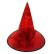 H13940 - CHAPÉU DE BRUXA C/VÉU TAM:35x40CM PCT:1PÇ COR SORTIDA (PRETO 100%,ROXO 100 VERMELHO 50)