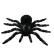 H8559 - ARANHA CARANGUEJEIRA  GRANDE DE PLÁSTICO FLOCADA NA SOLAPA