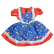 J204 - Vestido Caipira Luxo em Cetim Infantil