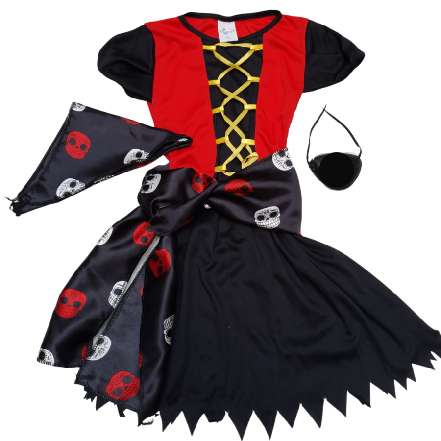 Fantasia Pirata Infantil Halloween Roupa Festa
