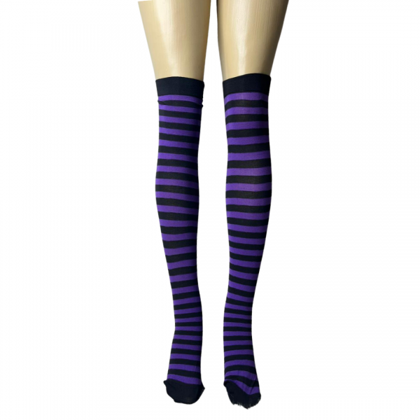 H23068 - MEIA LISTRADA 65 cm DE HALLOWEEN CORES SORTIDAS