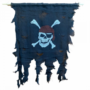 C8561 - BANDEIRA DECORATIVA DE PIRATA TAM. 48 X 48 cm      