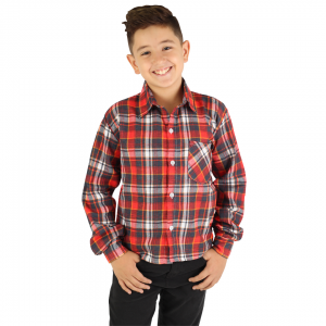 J301 - Camisa de Flanela Manga Longa Infantil      