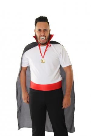 Fantasia Diabo Adulto Masculina Halloween Diabinho Com Chifres e