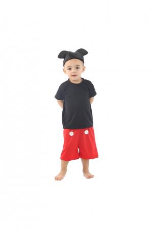 Fantasia Ratinho Baby Camiseta e Bermuda F500 100% Poliéster     