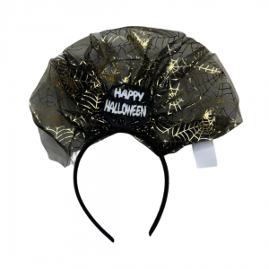 H23198 - TIARA COM FRASE HAPPY HALLOWEEN E TULE      