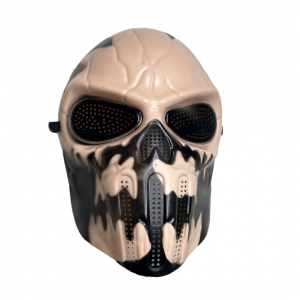 H72385 - MÁSCARA DE CAVEIRA CRAQUELADA PLASTICO      