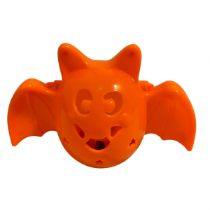 H8597 - ENFEITE MORCEGO COM LUZ E SOM 11cm (BATERIA) LARANJA OU ROXO      
